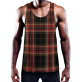 Black And Red Stewart Tartan Print Men's Workout Tank Top