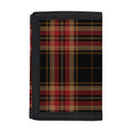 Black And Red Stewart Tartan Print Trifold Wallet