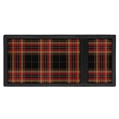 Black And Red Stewart Tartan Print Trifold Wallet