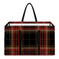 Black And Red Stewart Tartan Print Utility Tote Bag