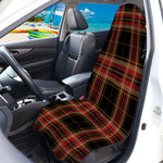 Black And Red Stewart Tartan Print Waterproof Car Seat Cover
