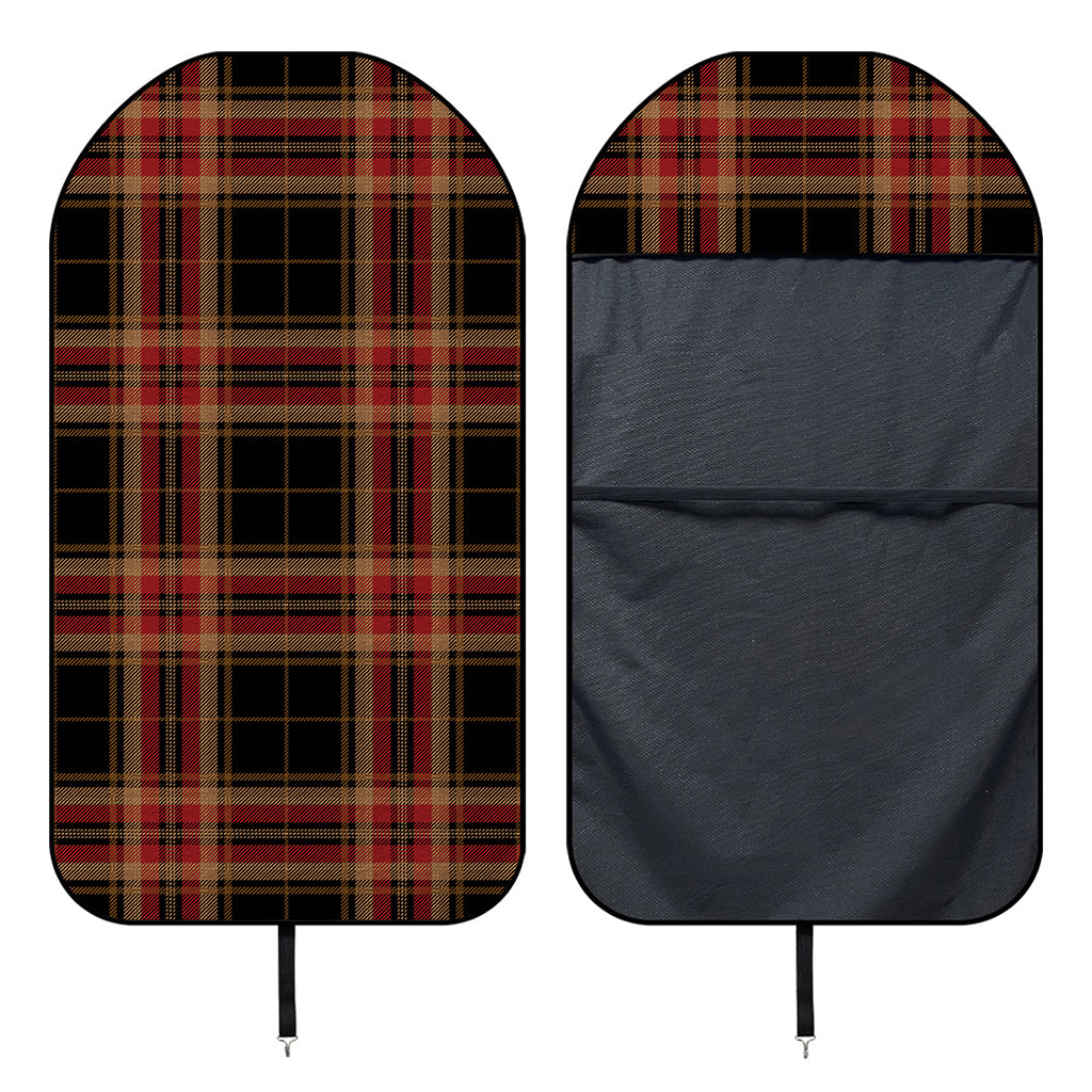 Black And Red Stewart Tartan Print Waterproof Car Seat Cover