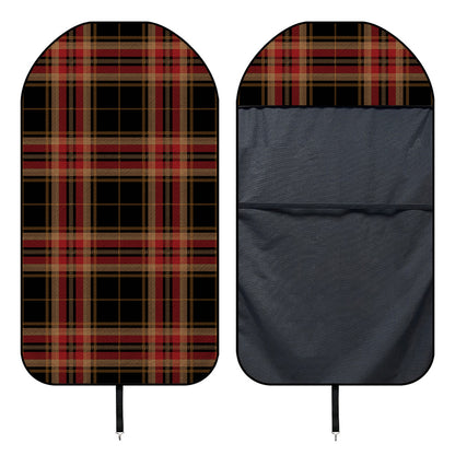 Black And Red Stewart Tartan Print Waterproof Car Seat Cover