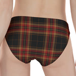 Black And Red Stewart Tartan Print Women's Panties