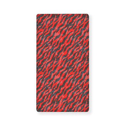 Black And Red Tiger Stripe Camo Print Baby Crib Sheet