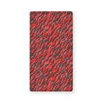 Black And Red Tiger Stripe Camo Print Baby Crib Sheet