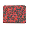 Black And Red Tiger Stripe Camo Print Bifold Wallet