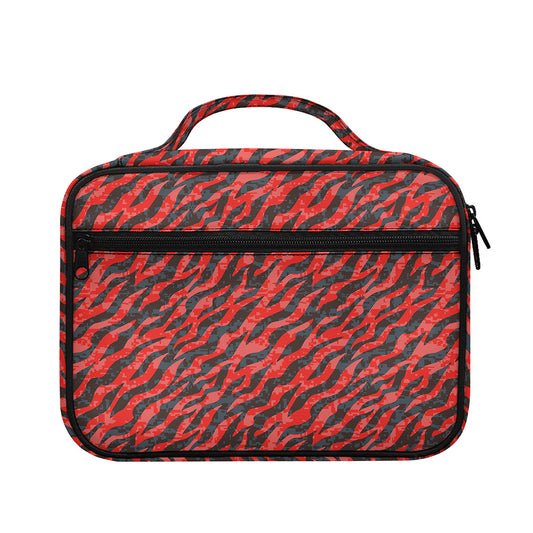Black And Red Tiger Stripe Camo Print Briefcase Bible Bag