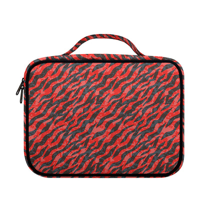 Black And Red Tiger Stripe Camo Print Briefcase Bible Bag