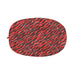 Black And Red Tiger Stripe Camo Print Car Side Mirror Covers