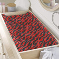 Black And Red Tiger Stripe Camo Print Changing Pad Cover