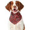 Black And Red Tiger Stripe Camo Print Dog Bandana