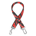 Black And Red Tiger Stripe Camo Print Dog Seat Belt