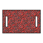 Black And Red Tiger Stripe Camo Print Golf Cart Seat Cover