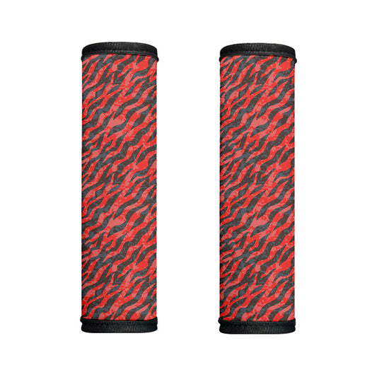 Black And Red Tiger Stripe Camo Print Handle Covers