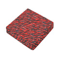 Black And Red Tiger Stripe Camo Print Outdoor Seat Cushion Cover