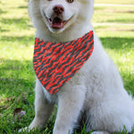 Black And Red Tiger Stripe Camo Print Over The Collar Dog Bandana