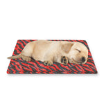 Black And Red Tiger Stripe Camo Print Pet Cooling Mat Cover