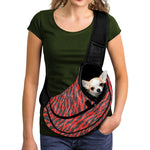 Black And Red Tiger Stripe Camo Print Pet Sling Carrier