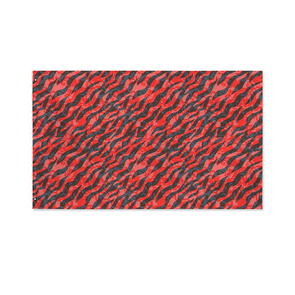 Black And Red Tiger Stripe Camo Print Polyester Flag