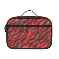 Black And Red Tiger Stripe Camo Print Portable Lunch Bag