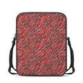 Black And Red Tiger Stripe Camo Print Rectangular Crossbody Bag