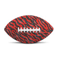 Black And Red Tiger Stripe Camo Print Rugby Ball