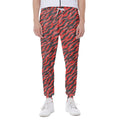 Black And Red Tiger Stripe Camo Print Joggers