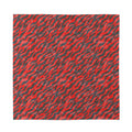 Black And Red Tiger Stripe Camo Print Silk Bandana
