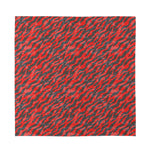 Black And Red Tiger Stripe Camo Print Silk Bandana