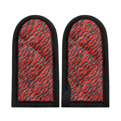 Black And Red Tiger Stripe Camo Print Skillet Handle Cover