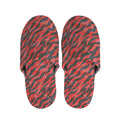 Black And Red Tiger Stripe Camo Print Slippers