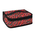 Black And Red Tiger Stripe Camo Print Small Lunch Bag