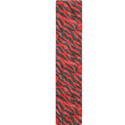 Black And Red Tiger Stripe Camo Print Table Runner