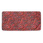 Black And Red Tiger Stripe Camo Print Towel