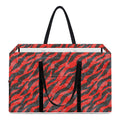 Black And Red Tiger Stripe Camo Print Utility Tote Bag