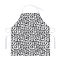 Black And White Adinkra Tribe Symbols Adjustable Apron