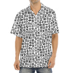 Black And White Adinkra Tribe Symbols Aloha Shirt