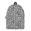 Black And White Adinkra Tribe Symbols Backpack