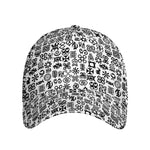 Black And White Adinkra Tribe Symbols Baseball Cap