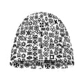 Black And White Adinkra Tribe Symbols Beanie