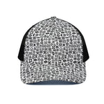 Black And White Adinkra Tribe Symbols Black Mesh Trucker Cap