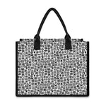 Black And White Adinkra Tribe Symbols Canvas Tote Bag