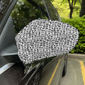 Black And White Adinkra Tribe Symbols Car Side Mirror Covers