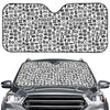 Black And White Adinkra Tribe Symbols Car Windshield Sun Shade