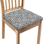 Black And White Adinkra Tribe Symbols Chair Cushion Cover