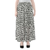 Black And White Adinkra Tribe Symbols Chiffon Maxi Skirt