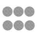 Black And White Adinkra Tribe Symbols Coaster Set