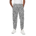 Black And White Adinkra Tribe Symbols Cotton Sweatpants
