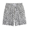 Black And White Adinkra Tribe Symbols Cotton Shorts